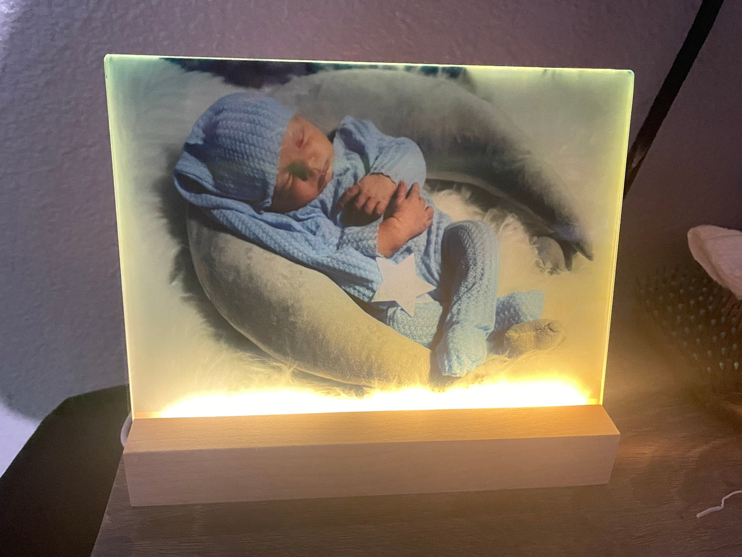 LED Lighted Photo on Glass