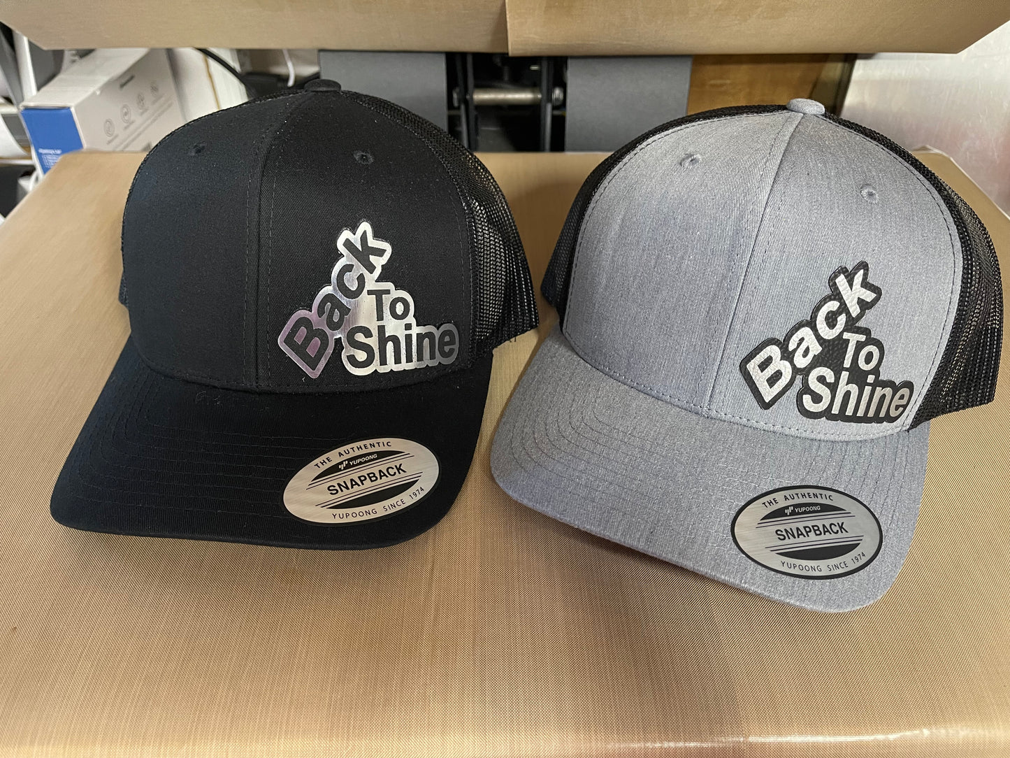 Laser engraved leather patch/hat