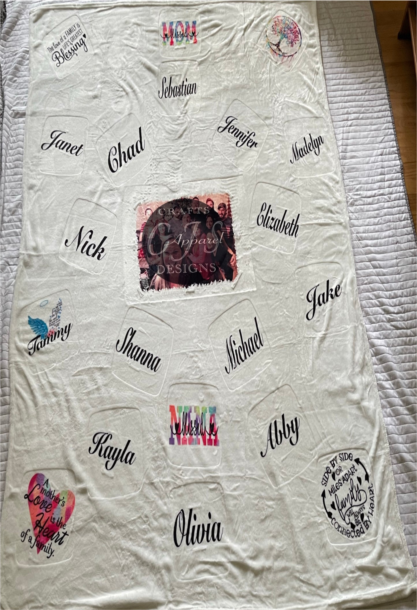 Customized Mom/Nana/Grandma/Gigi/Mimi/Gma/Mama Blanket