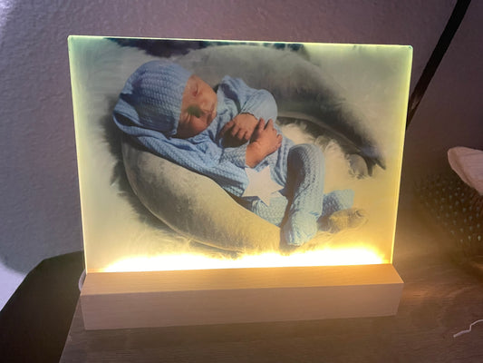 LED Lighted Photo on Glass