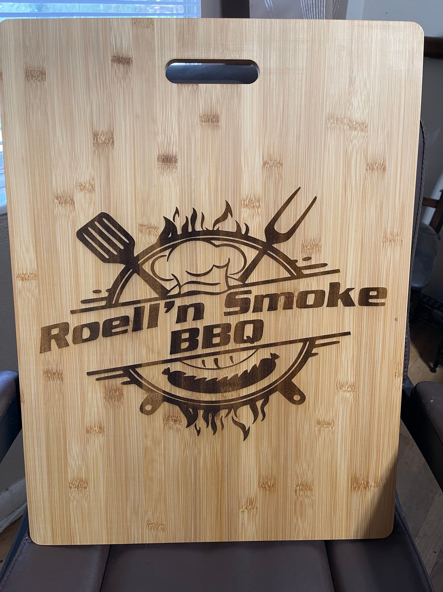 Custom Laser Engraved Cutting Boards with Handle