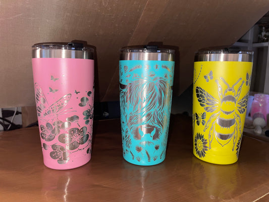 20 oz and 30 oz Laser engraved tumblers
