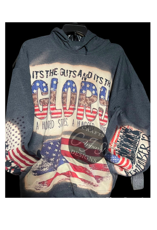 Patriotic Bleached Hoodie